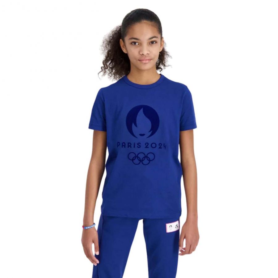 T-shirt Enfant bleu Officiel JO 2024