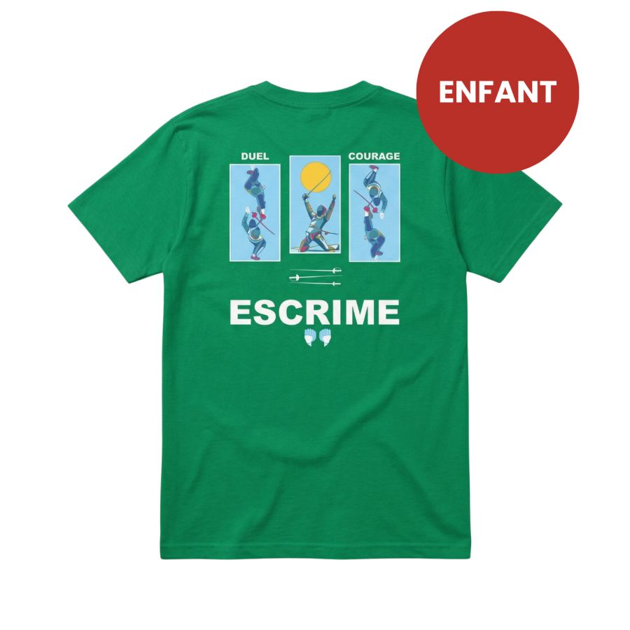 T-shirt ENFANT VERT Duel et Courage
