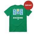 T-shirt Enfant Escrime Vert Lifestyle Duel/Courage