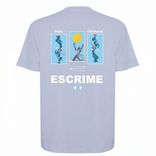 T-shirt Oversize BLEU CIEL Duel Courage