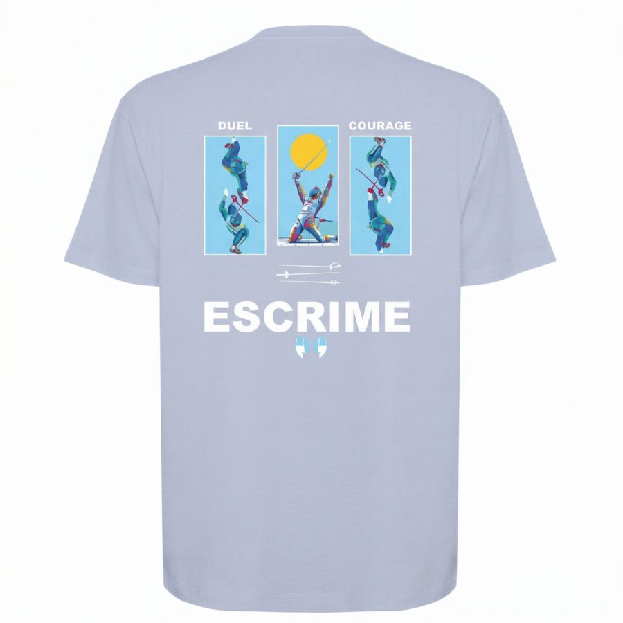 T-shirt Oversize BLEU CIEL Duel Courage