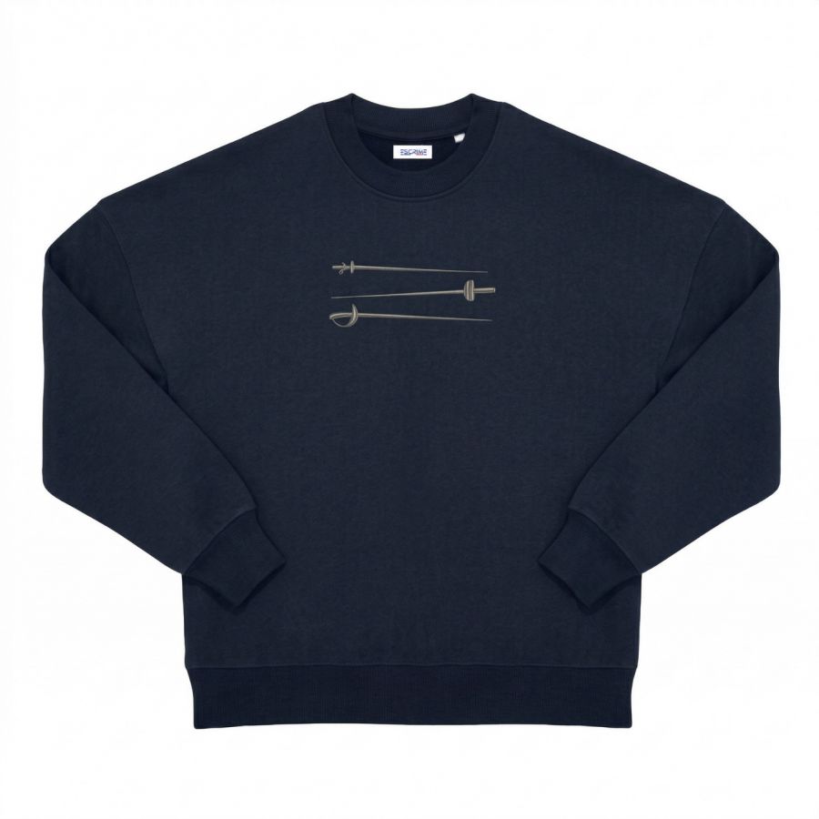 Sweat Sans Capuche Lifestyle 3 Lames NOIR