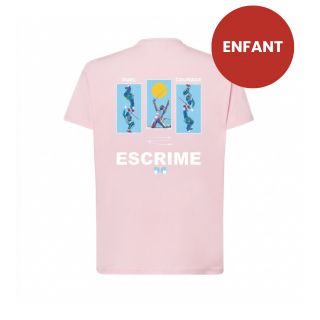T-shirt ENFANT ROSE Duel et Courage